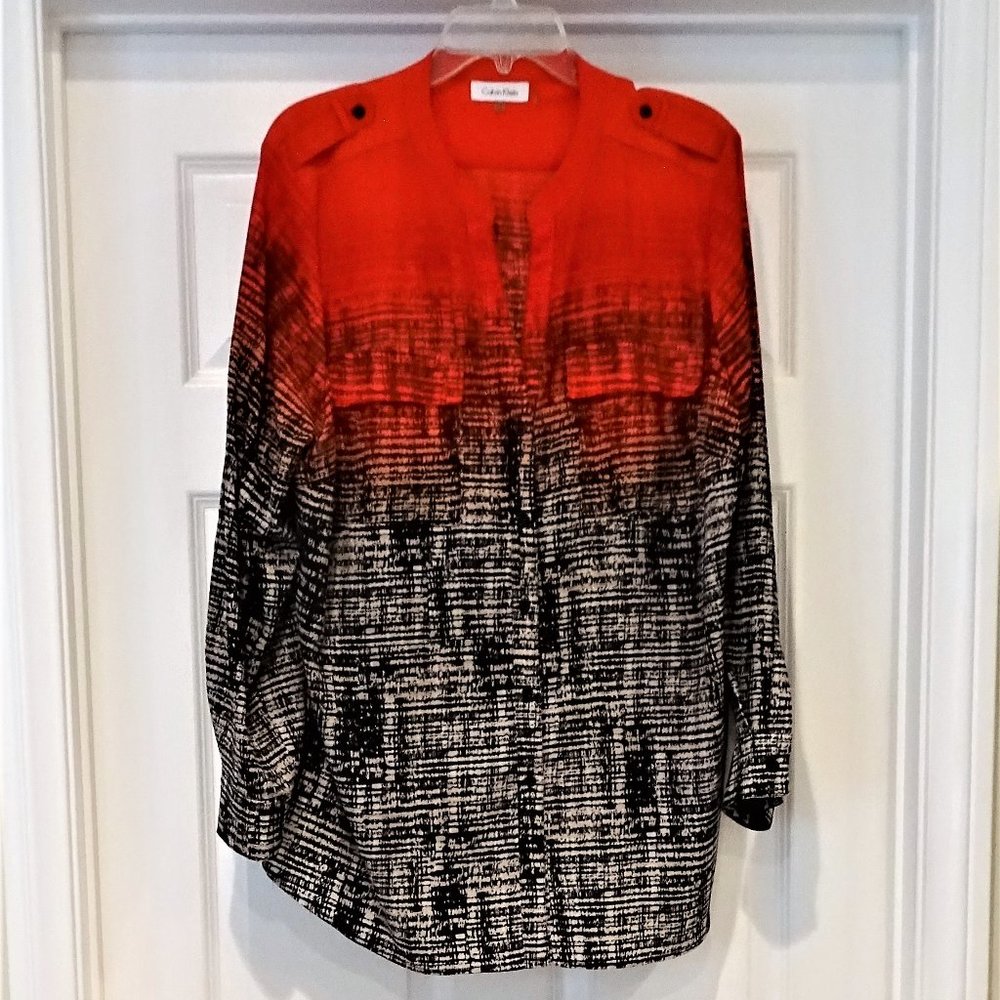Calvin Klein V-Neck Blouse